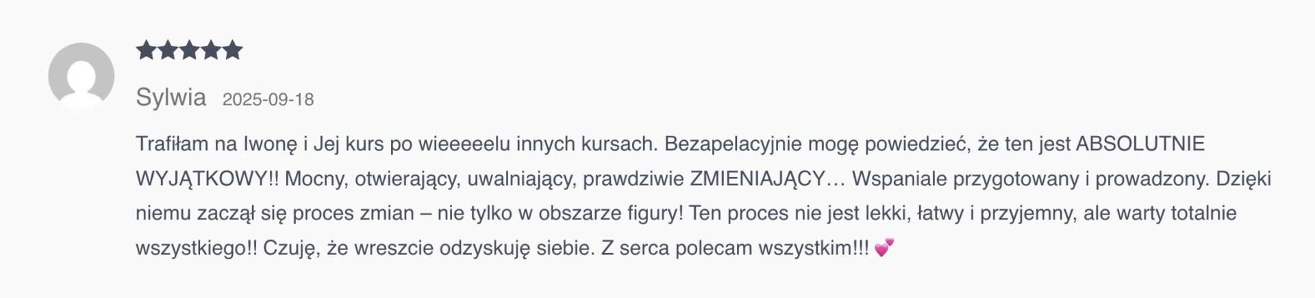 Opinia uczestniczki webinaru