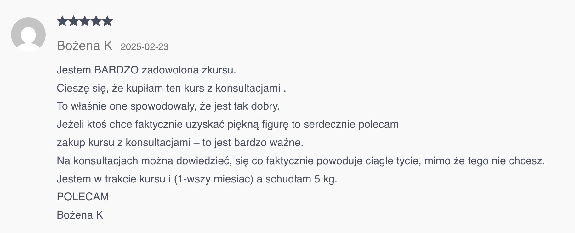 Opinia uczestniczki webinaru