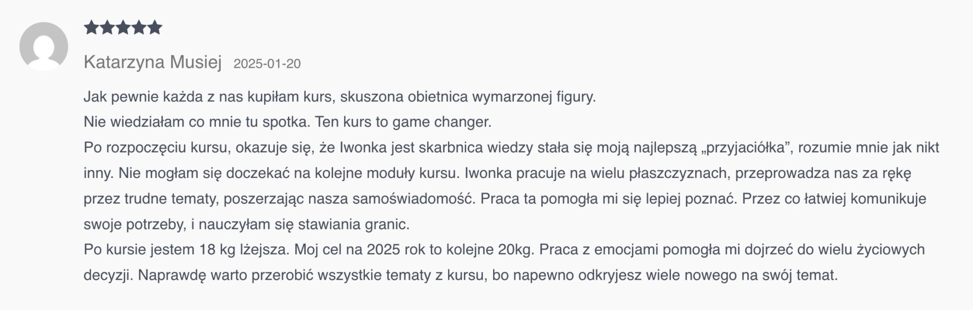 Opinia uczestniczki webinaru